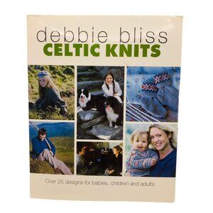 Debbie Bliss Celtic Knits Hard Cover Dust Jacket Knit Pattern Book Vintage 2000